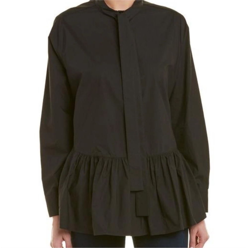 Derek Lam 10 Crosby black blouse with bow size 6
